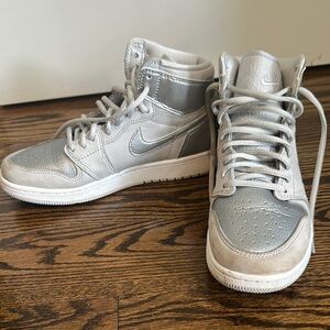Nike Jordan Metallic Silver High-Tops